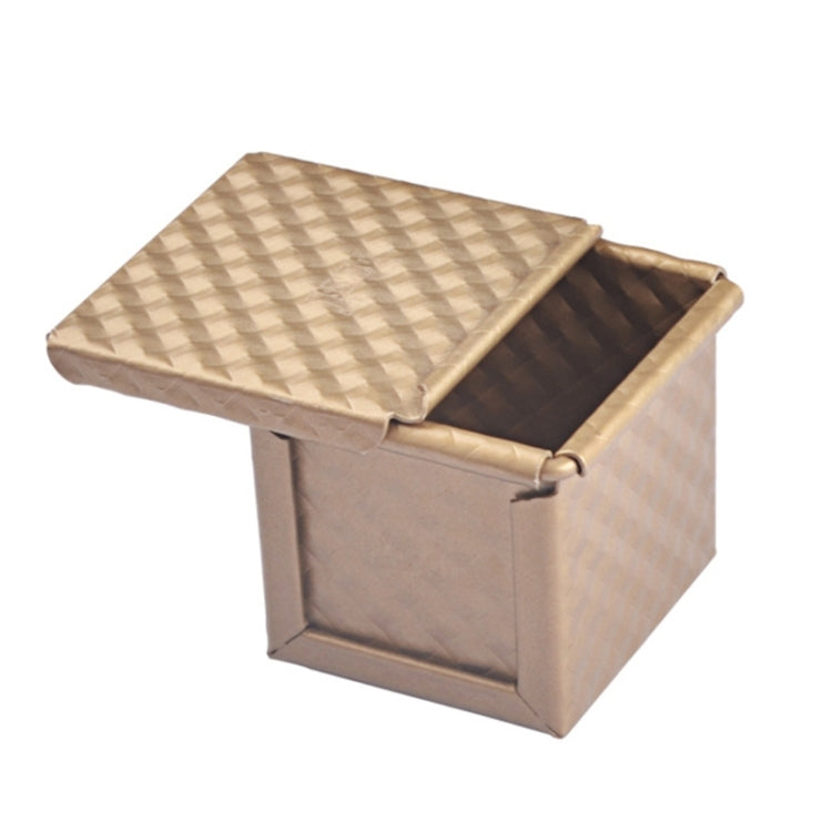Square Toast Box Non-Stick Water Cube Toast Mold, Style: 8832 8x7.5x6.5cm Ripple Gold