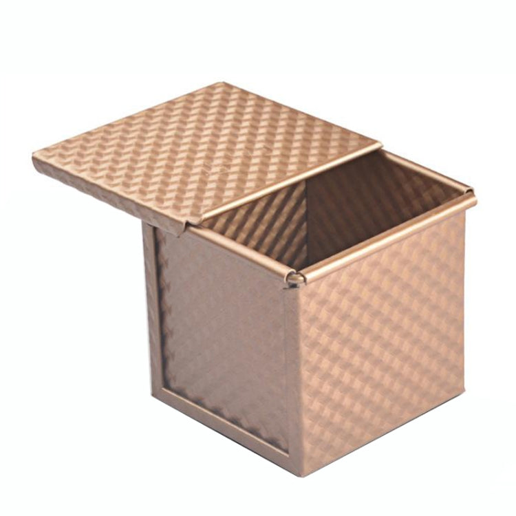 Square Toast Box Non-Stick Water Cube Toast Mold, Style: 8765 11.8x11x10.3cm Ripple Gold