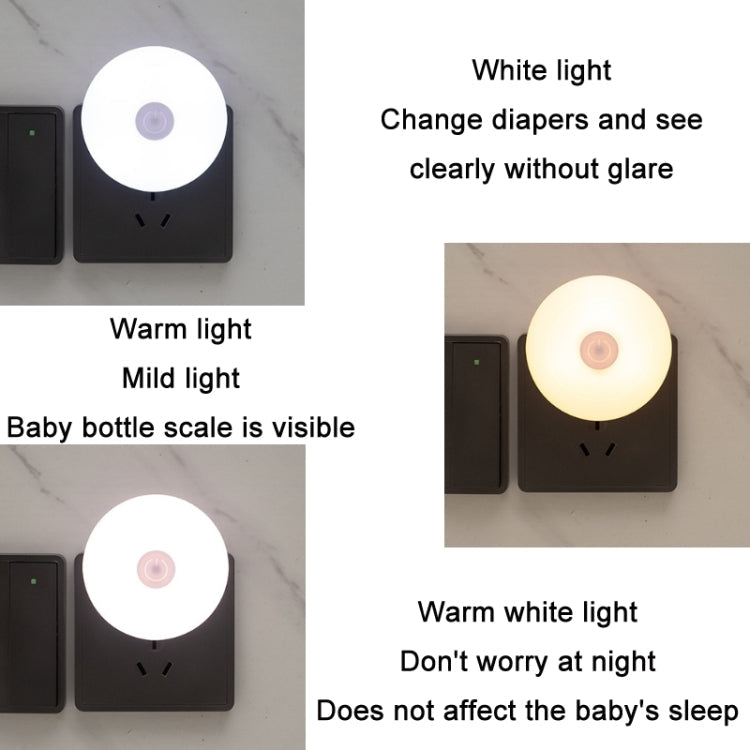 4 PCS LED Dimmable Energy-saving Plug-in Night Light, CN Plug(White)