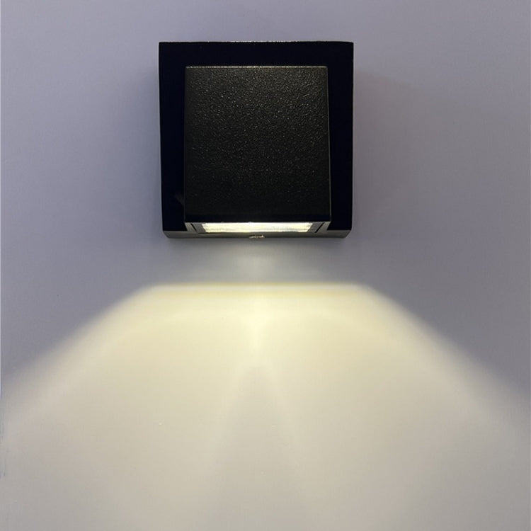 Outdoor Square Waterproof Wall Light, Power: Single K 5W(Warm White)