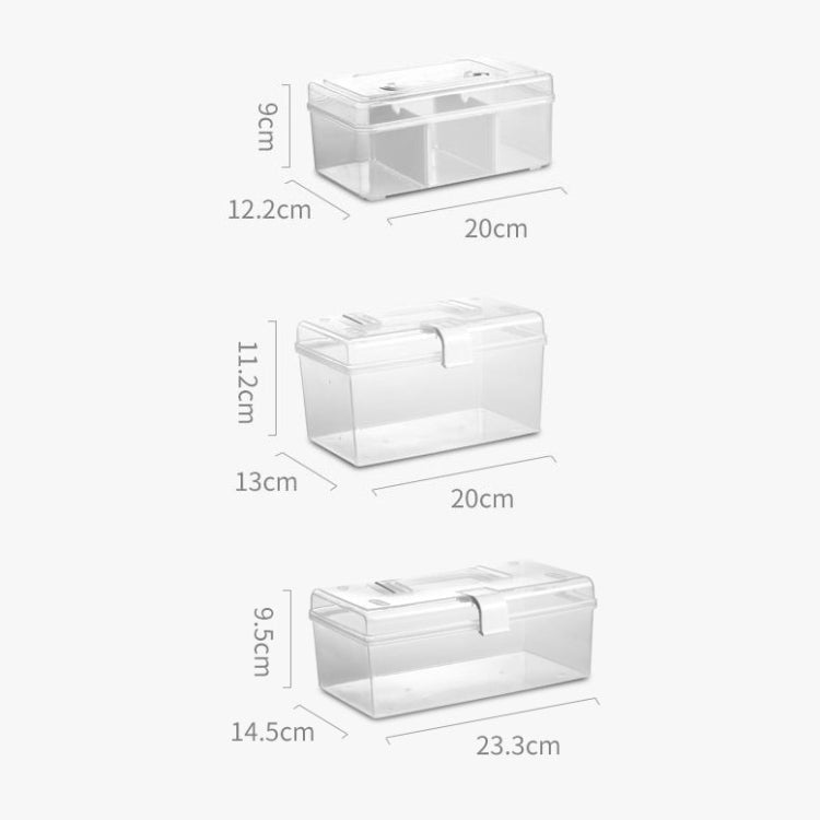 Portable Medicine Box Home Medicine Plastic Storage Box, Style: Long Large