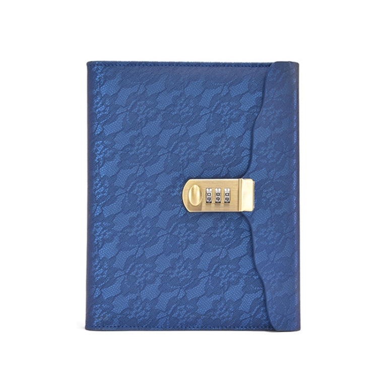 WZJZ0114 A5 Imitation Leather Thickened Password Notebook(Blue)