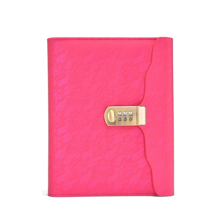 WZJZ0114 A5 Imitation Leather Thickened Password Notebook(Pink)