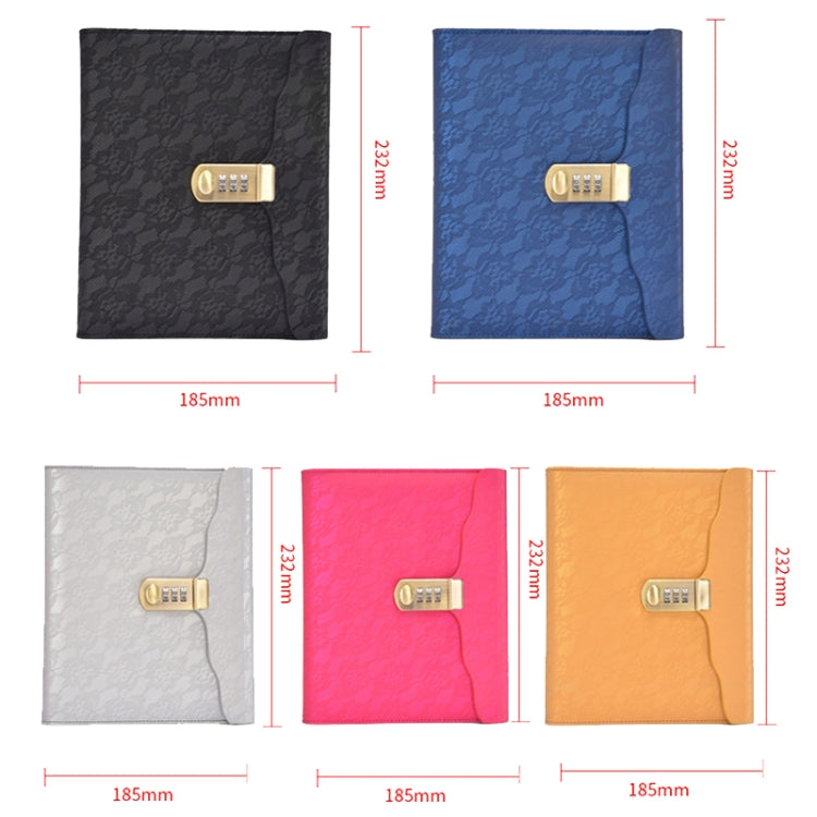 WZJZ0114 A5 Imitation Leather Thickened Password Notebook(Black)