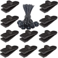 Outdoor Camping Windproof Canopy Fixed Tent Clip Rope Buckle Quick Hanging Set 10 Clips+10 Ropes