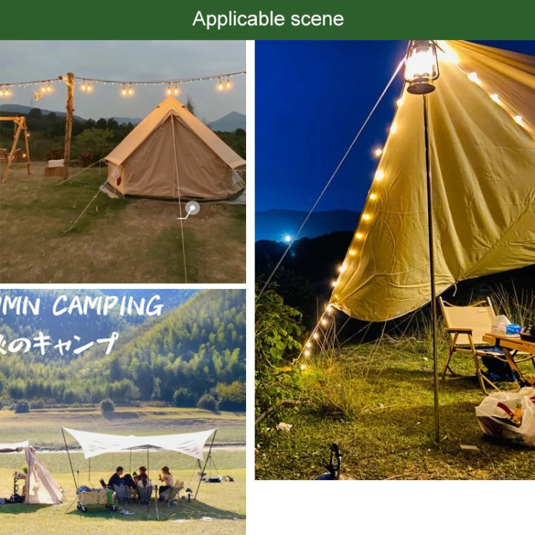 Windproof Canopy Fixed Tent Clip Rope Buckle Set 10 Clips+10 Elastic Ropes+10 Black Buckles