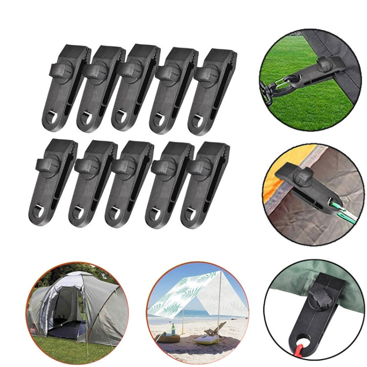 Canopy Fixed Tent Clip Rope Buckle Set 10 Clips+10 White Dot Ropes+10 Black PP Fast Hangings