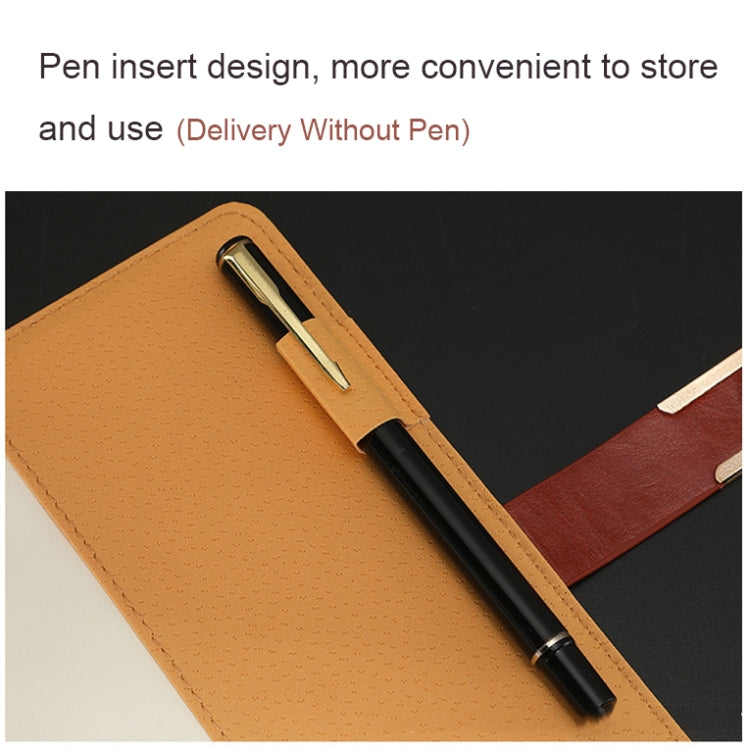 WZJZ0101 PU Leather Thickened Notebook, Specification: A5(Wine Red Metal Buckle)