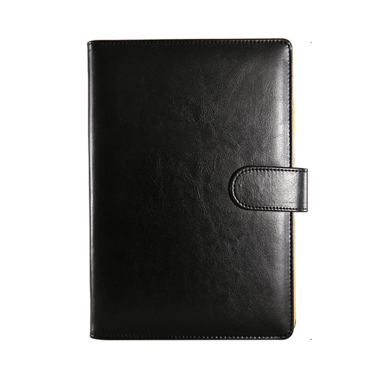 WZJZ0101 PU Leather Thickened Notebook, Specification: B5(Black with Buckle)