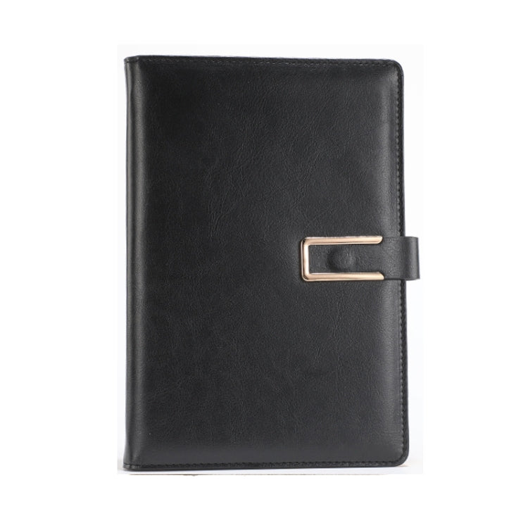 WZJZ0101 PU Leather Thickened Notebook, Specification: B5(Black Metal Buckle)