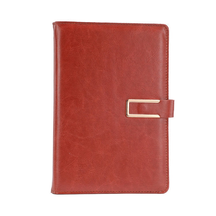 WZJZ0101 PU Leather Thickened Notebook, Specification: B5(Brown Metal Buckle)