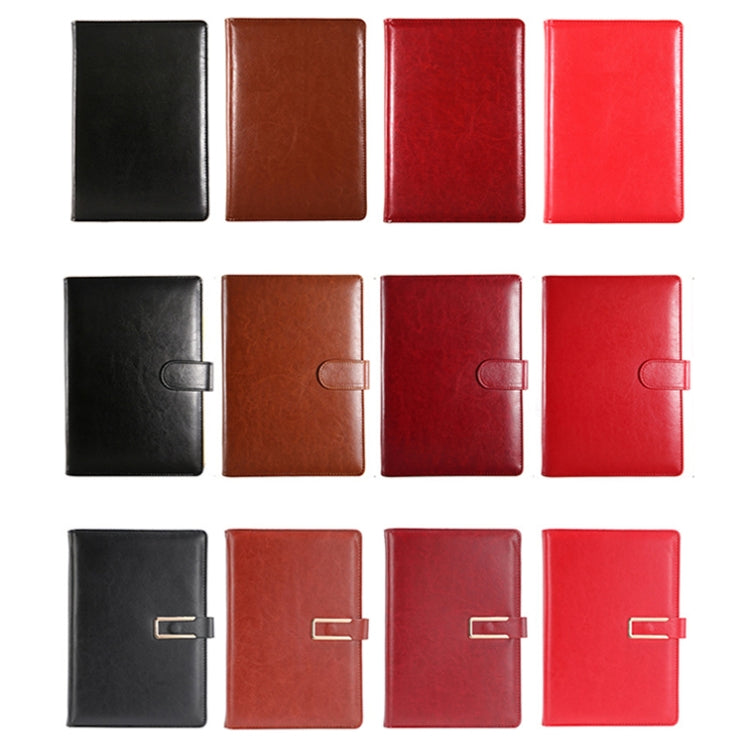 WZJZ0101 PU Leather Thickened Notebook, Specification: B5(Red with Buckle)