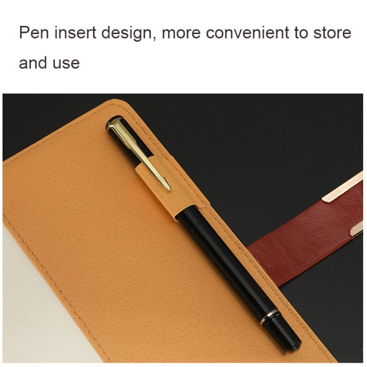 WZJZ0101 PU Leather Thickened Notebook, Specification: B5(Brown Metal Buckle)