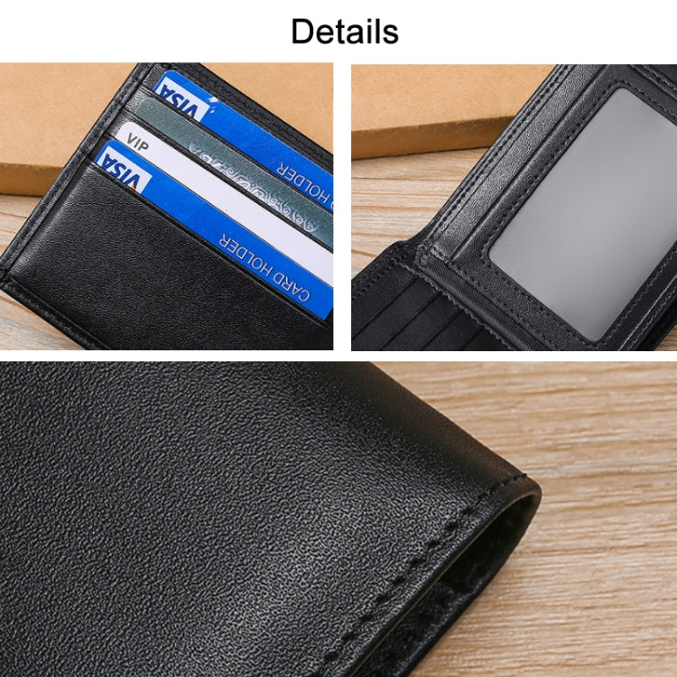 TP-215 Leather RFID Anti-theft Tri-fold Short Wallet(Orange)