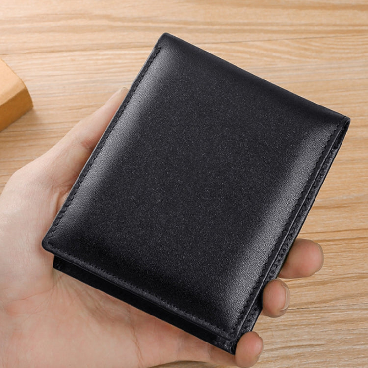 TP-215 Leather RFID Anti-theft Tri-fold Short Wallet(Orange)