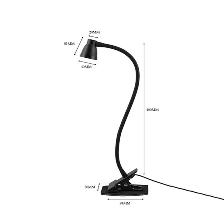 668A001 USB 360 Degree Bend Hose Desk Lamp, Spec: White Stepless Dimming