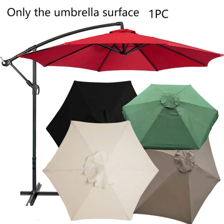 Polyester Parasol Replacement Cloth Round Garden Umbrella Cover, Size: Diameter 2.7m 6 Ribs(Big Red)