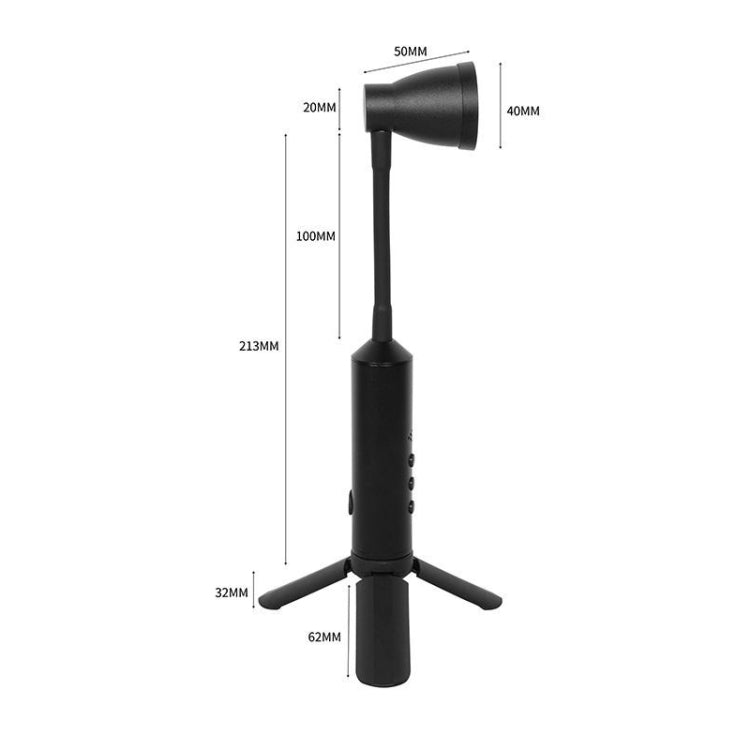 FQ501F LED Tri-Dimming Tripod Desk Lamp(Black)