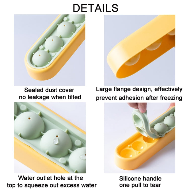 Homemade Quick Frozen Ice Cube Storage Silicone Mold(Yellow Green)