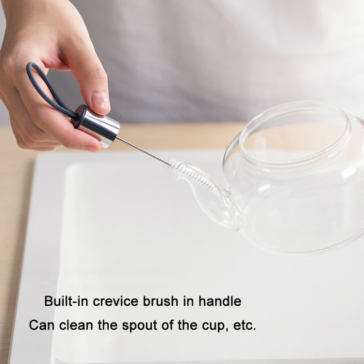 Nylon Hair Long Handle Water Cup Cleaning Brush(Pottery Red)
