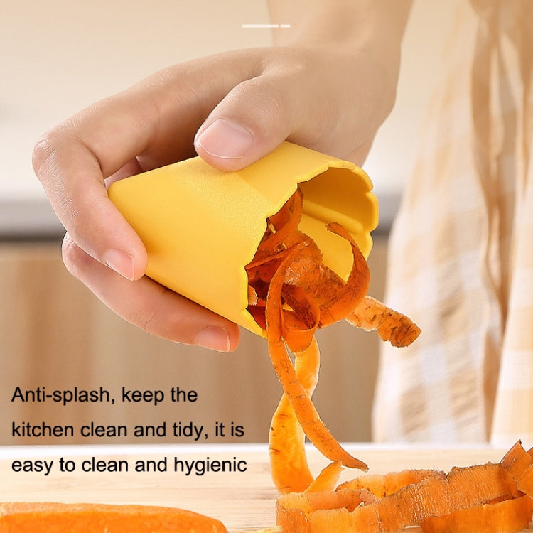 Kitchen Splash Resistant Stainless Steel Home Fruit Peeler(Lemon Yellow)
