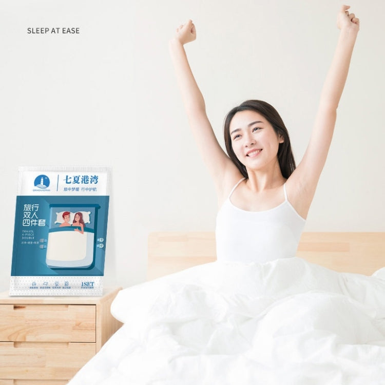 2 PCS Travel Hotel Supplies Disposable Anti-dirty Pillowcase Sheet Quilt Cover Sheet For 1 Person 160x220cm