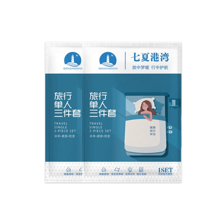 2 PCS Travel Hotel Supplies Disposable Anti-dirty Pillowcase Sheet Quilt Cover 3 In 1 For 1 Person