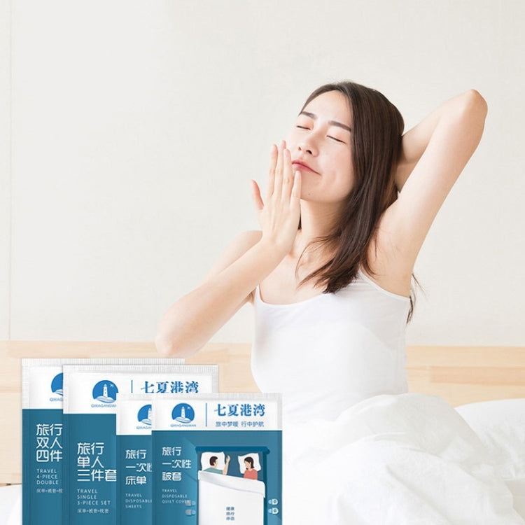 2 PCS Travel Hotel Supplies Disposable Anti-dirty Pillowcase Sheet Quilt Cover 3 In 1 For 1 Person