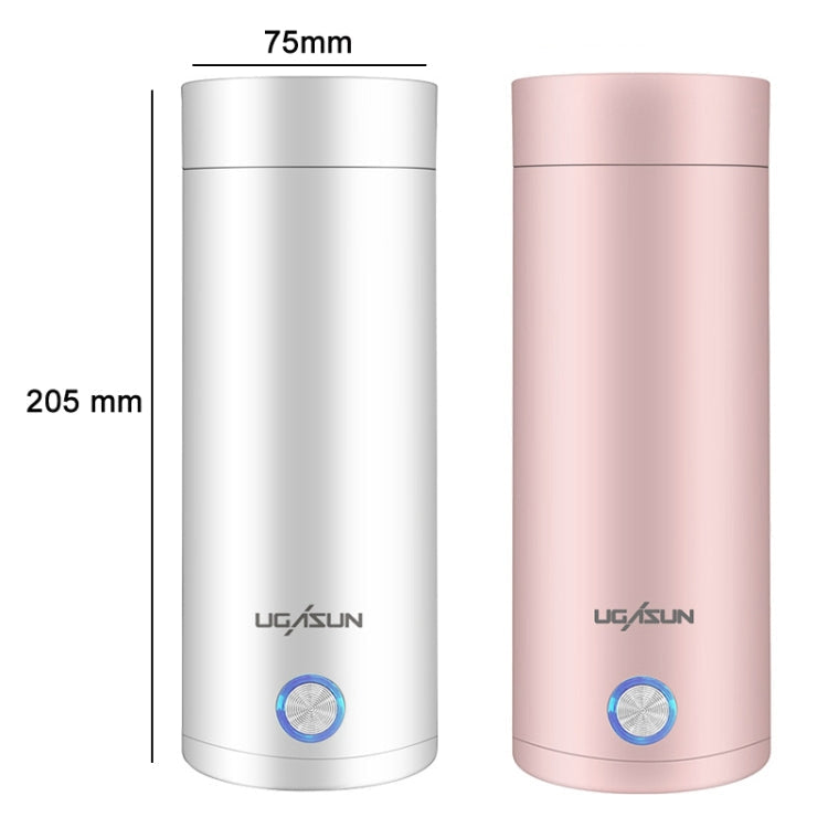 UGASUN Travel Portable Mini Electric Heated Water Cup, Color: EU Plug (Withe)