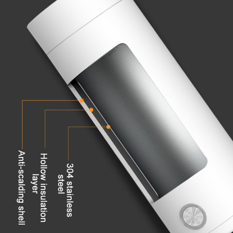 UGASUN Travel Portable Mini Electric Heated Water Cup, Color: EU Plug (Withe)