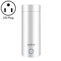 UGASUN Travel Portable Mini Electric Heated Water Cup, Color: US Plug (White)