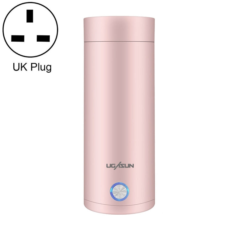 UGASUN Travel Portable Mini Electric Heated Water Cup, Color: UK Plug (Pink)