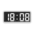 LED Bedside Alarm Clock Battery Plug-In Dual-Purpose Clock(White)