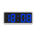 LED Bedside Alarm Clock Battery Plug-In Dual-Purpose Clock(Blue)