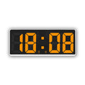 LED Bedside Alarm Clock Battery Plug-In Dual-Purpose Clock(Orange)