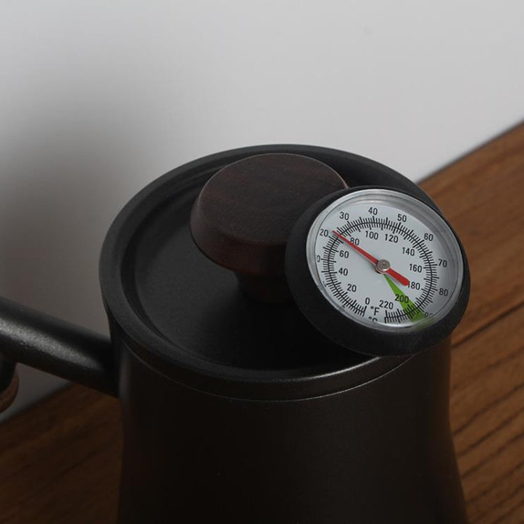 Stainless Steel Hand-brewed Coffee Large Screen Can be Hung Thermometer, Style: Small Plate Black