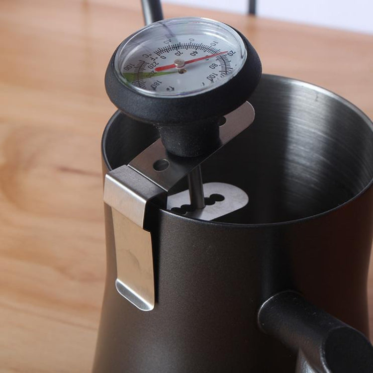 Stainless Steel Hand-brewed Coffee Large Screen Can be Hung Thermometer, Style: Small Plate Black