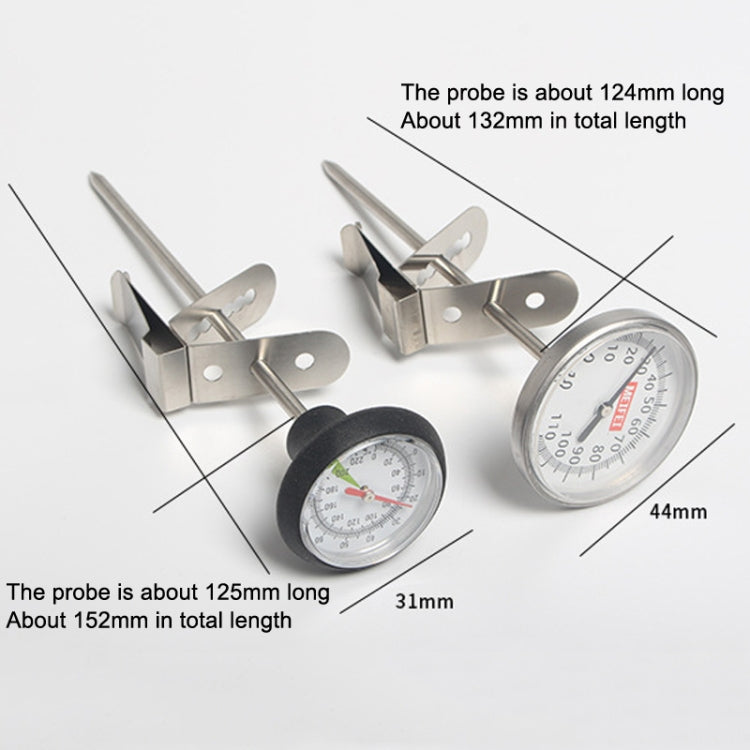 Stainless Steel Hand-brewed Coffee Large Screen Can be Hung Thermometer, Style: Big Plate Silver