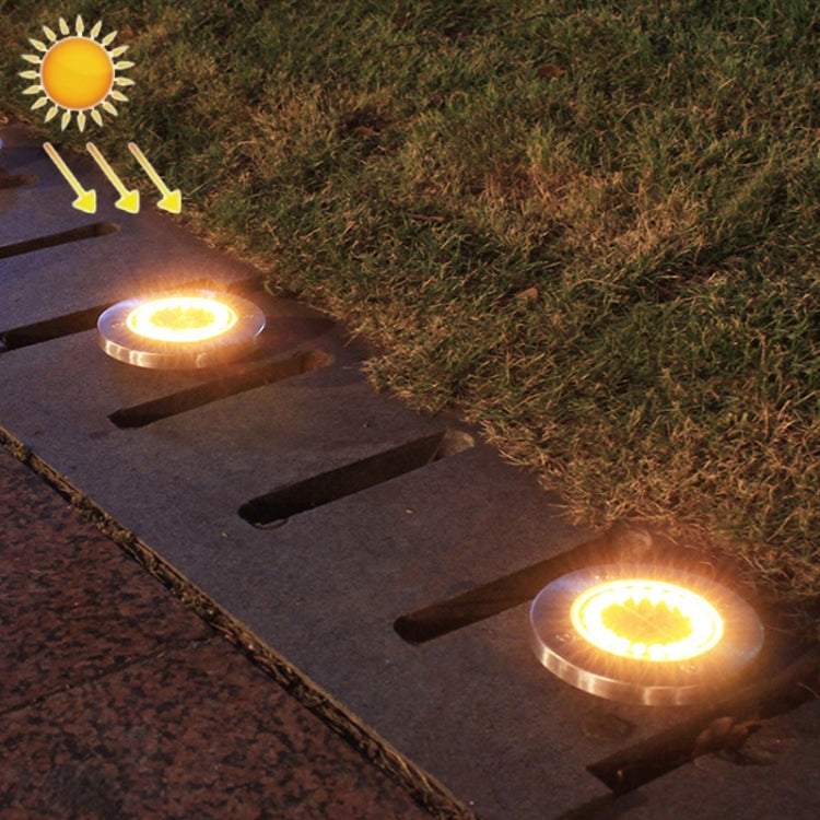 2 PCS 20LEDs Outdoor Waterproof Solar Garden Light Lawn Buried Light(Yellow Light)