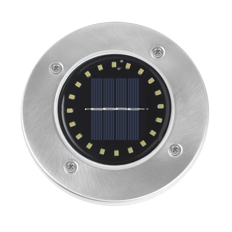 2 PCS 20LEDs Outdoor Waterproof Solar Garden Light Lawn Buried Light(White Light)