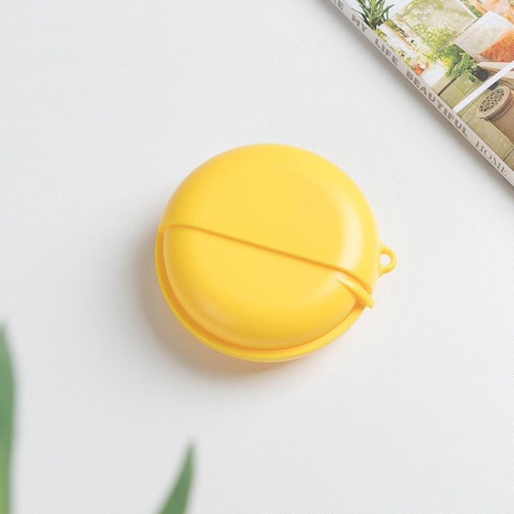 Desktop Portable Storage Box Headset Drug Round Storage Box(Yellow)