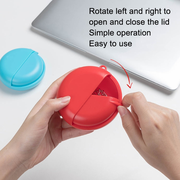 Desktop Portable Storage Box Headset Drug Round Storage Box(Red)