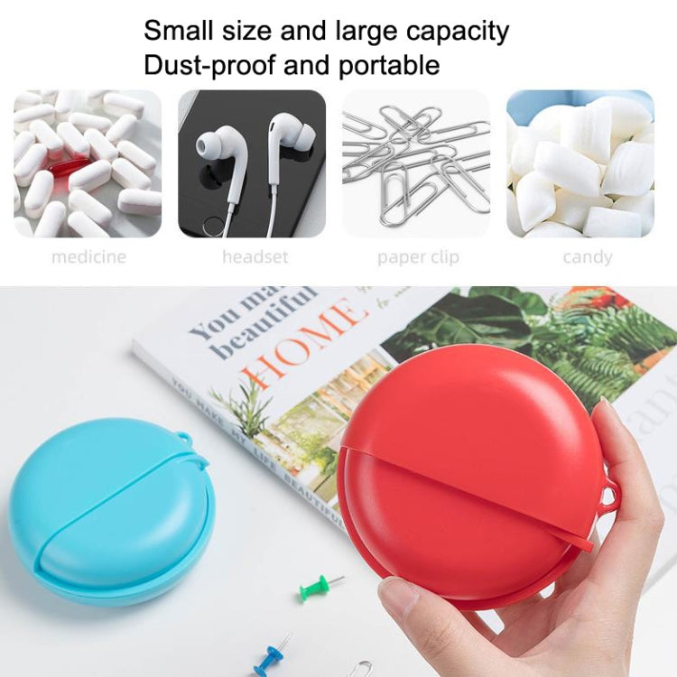 Desktop Portable Storage Box Headset Drug Round Storage Box(Blue)