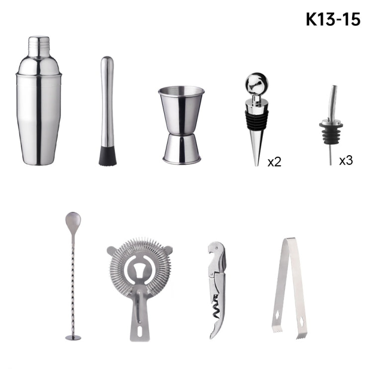 Bamboo and Wood Rack Bartending Tool Set, Spec: K13-15