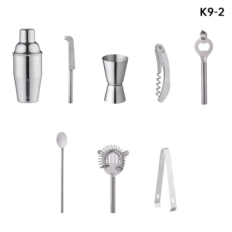 Bamboo and Wood Rack Bartending Tool Set, Spec: K9-2