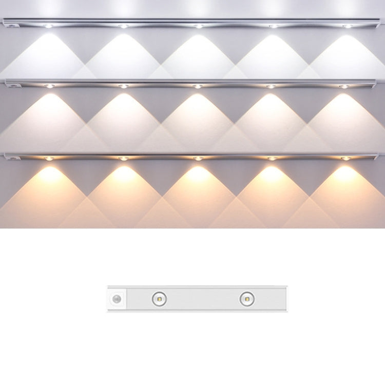 Ultra-thin Smart LED Human Body Sensor Light Bar, Length: 30cm(Space Silver)
