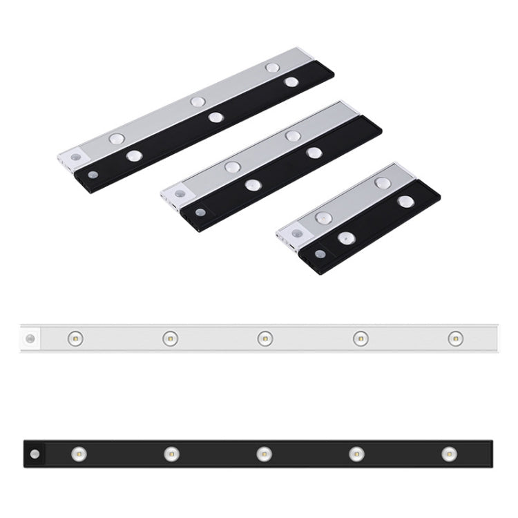 Ultra-thin Smart LED Human Body Sensor Light Bar, Length: 30cm(Space Silver)