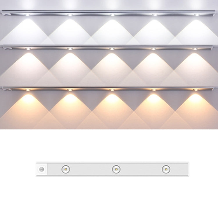Ultra-thin Smart LED Human Body Sensor Light Bar, Length: 40cm(Space Silver)