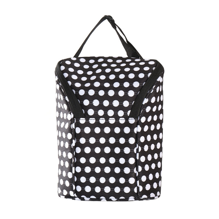 Travel Diaper Storage Bag Hang Baby Stroller Thermal Insulation Bottle Bag(Black Circle)
