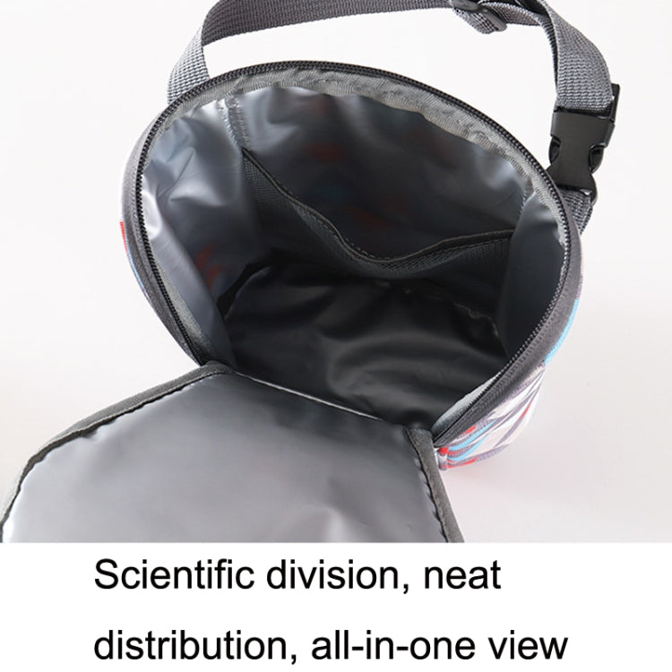 Travel Diaper Storage Bag Hang Baby Stroller Thermal Insulation Bottle Bag(Black Circle)